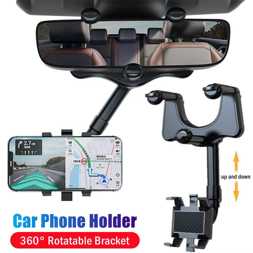 Car Mirror - 조절 가능한 자동차 백미러 휴대폰 거치대