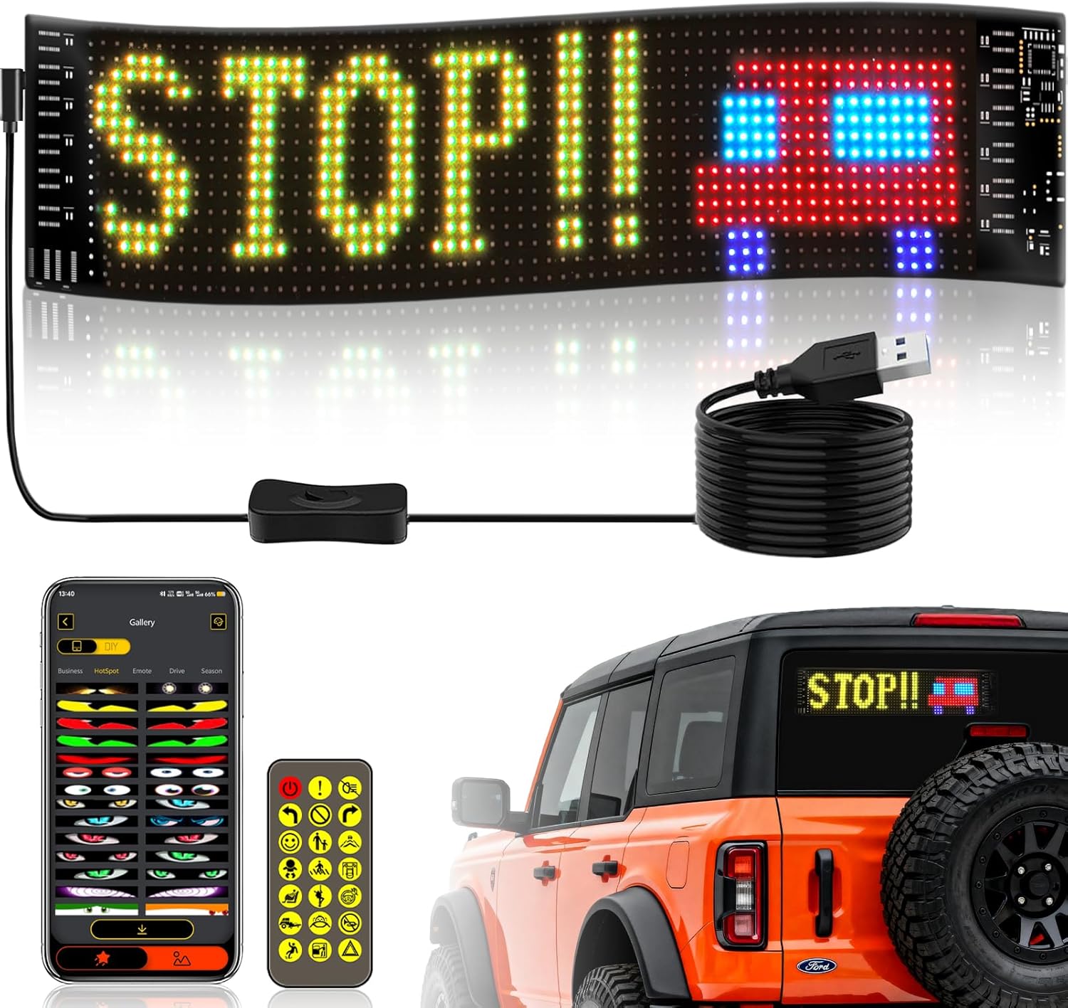 Car Led Light - LED 자동차 사인 플렉시블 LED 매트릭스