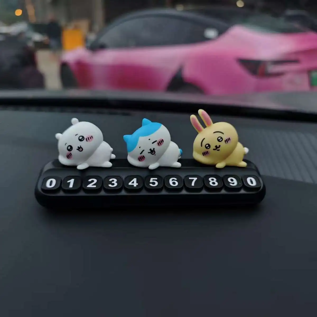 Car Accessories Japanese - 치이카와 임시 주차 번호판, 우사기 이동