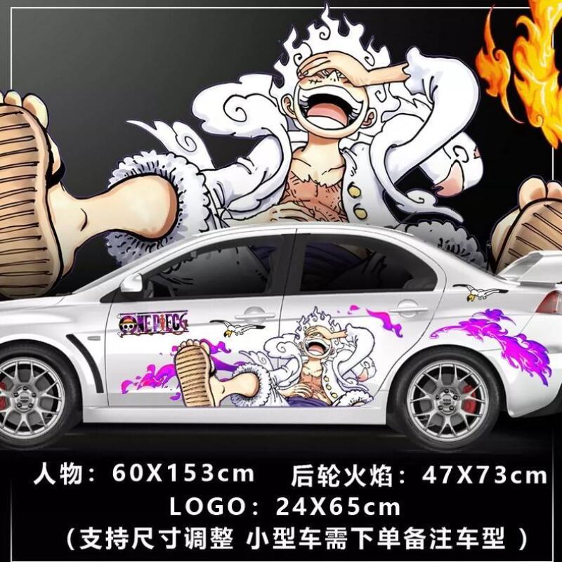 Car Accessories Japanese - 원피스 스티커 자동차 바디 장식 자동차